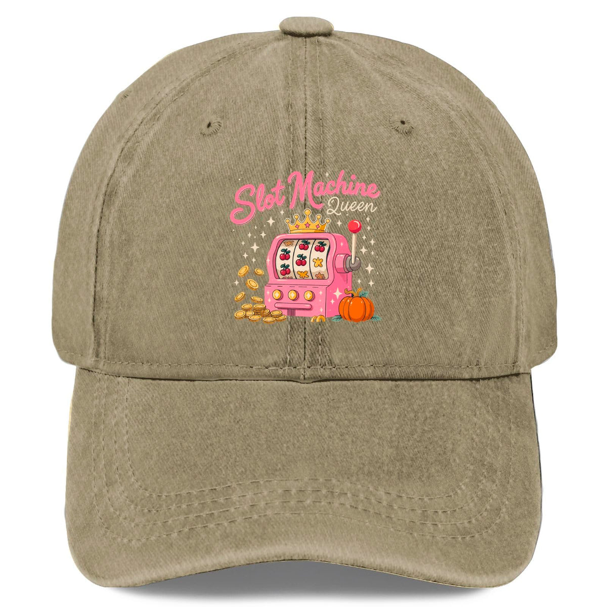 Povmekd Slot Machine Queen Hat for women, bold print for casual wear