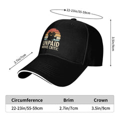 Povmekd Unpaid Movie Critic Hat back strap adjustment for secure, comfortable fit.