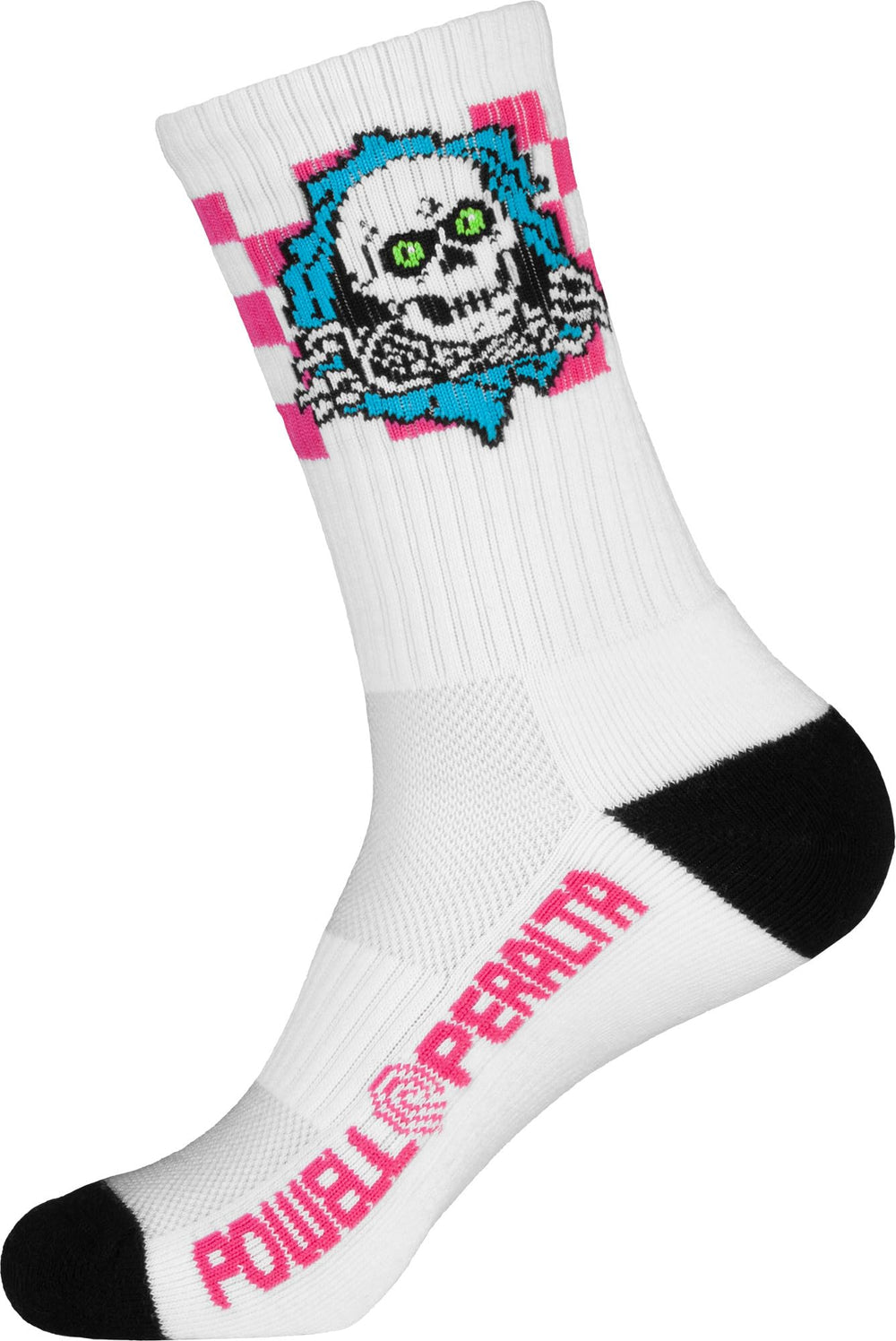 Powell Peralta Ripper socks with breathable mesh top help feet stay cool.