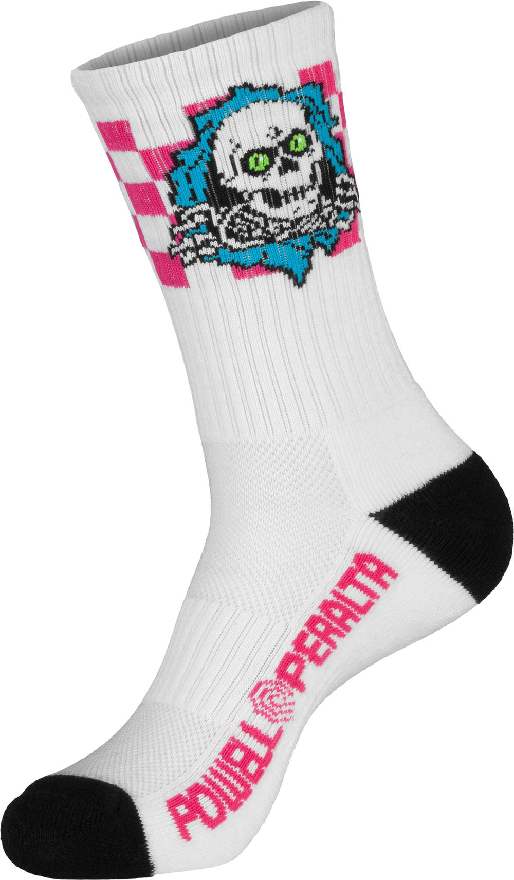 Powell Peralta Ripper socks with checker pattern for all-day comfort.