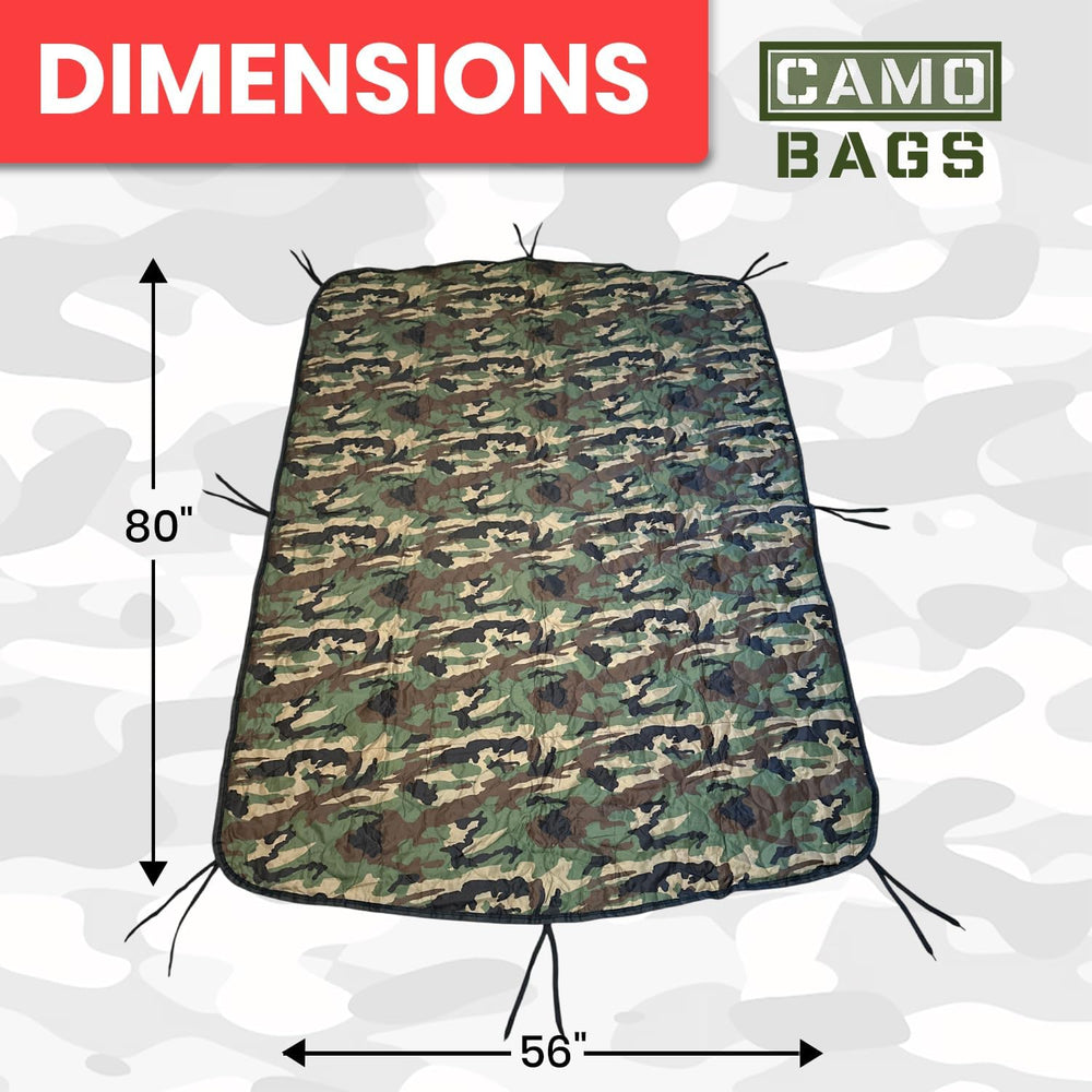 Powell Tool Bags camo woobie blanket; ideal for camping or hiking trips.