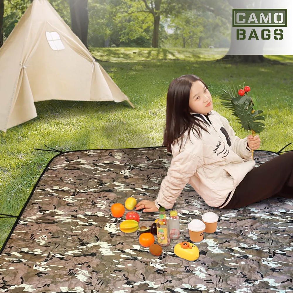Powell Tool Bags camo woobie blanket hammock insulator uses rolled or wrapped as pillow.