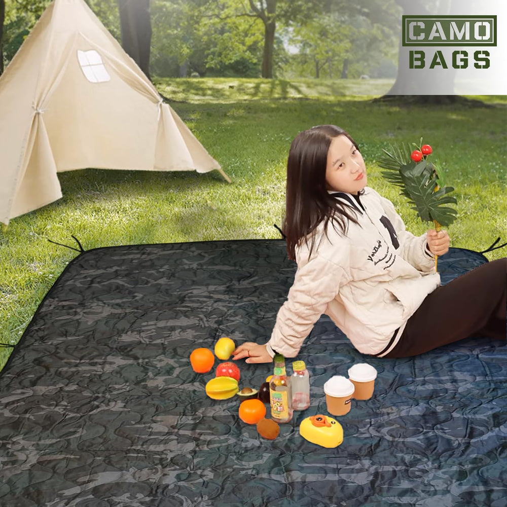 Powell Tool Bags camo woobie blanket can insulate a hammock on cool nights.