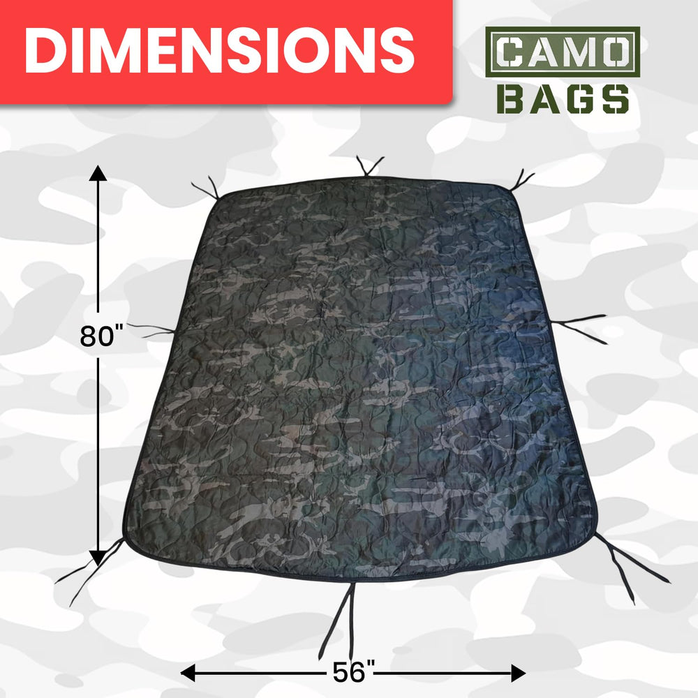 Powell Tool Bags camo woobie blanket uses rugged RIBSTOP material for tough environments.