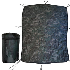 Powell Tool Bags camo woobie blanket ultralight and rugged, ideal for camping adventures.