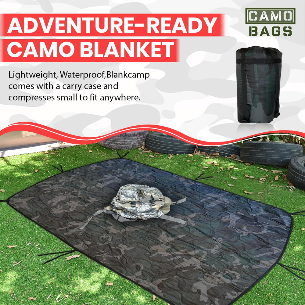 Powell Tool Bags camo woobie blanket waterproof, great for beach outings.
