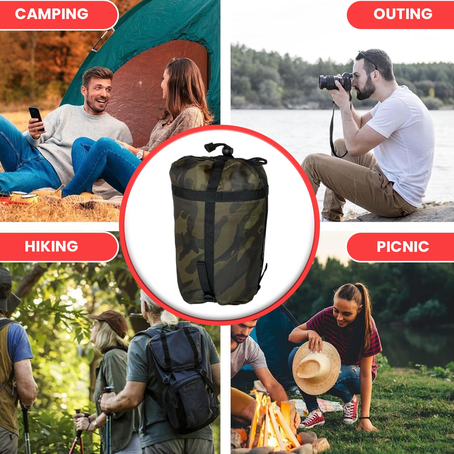 Powell Tool Bags camo woobie suited for picnics and beach days.