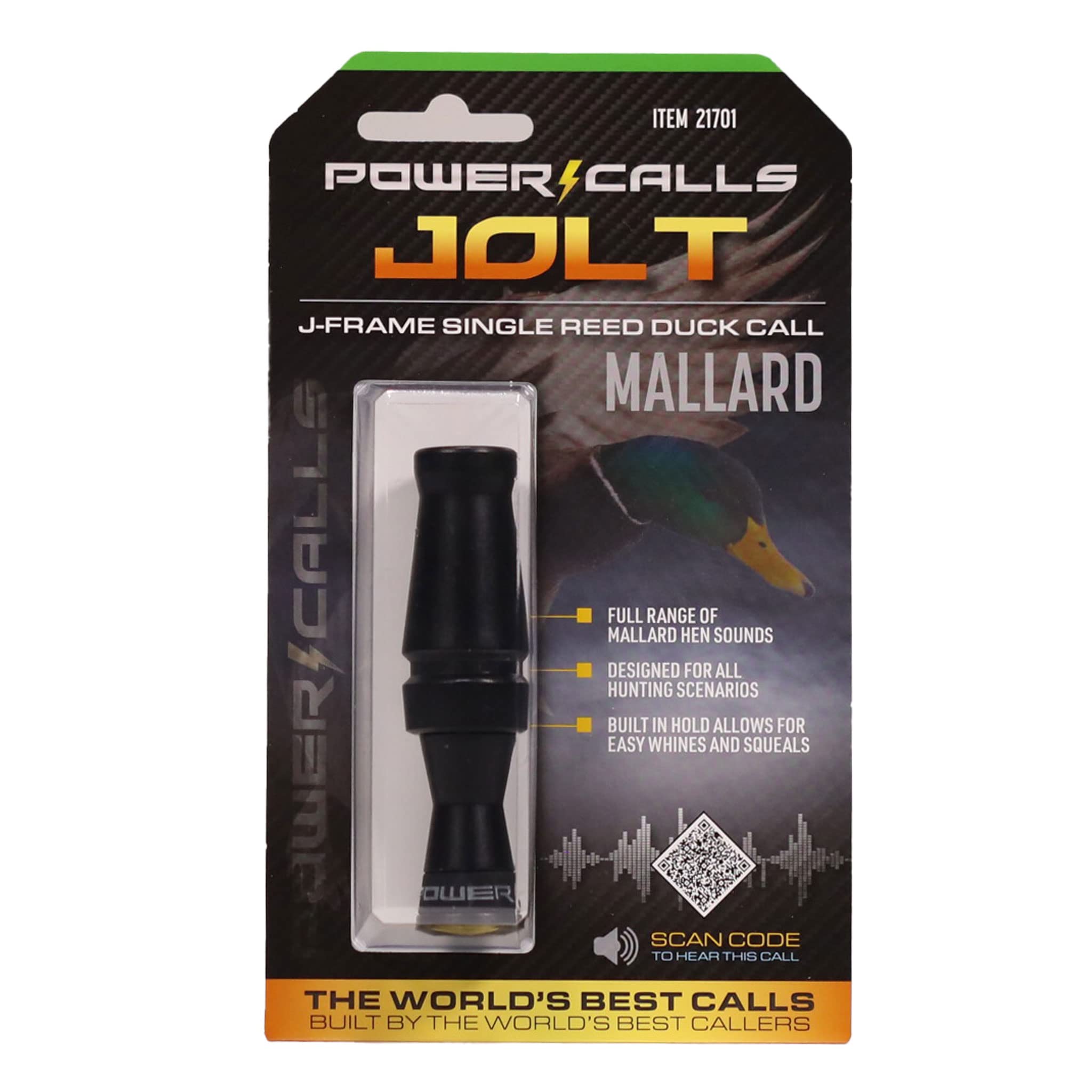 Power Calls Mallard duck call reed detail emphasizes crisp, responsive notes.