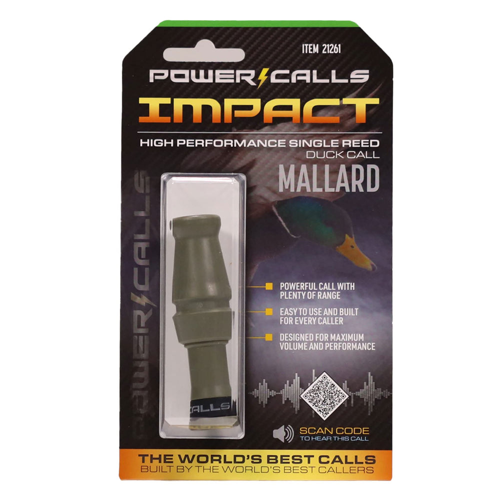 Power Calls single reed design delivers sharp, realistic duck sounds in the field