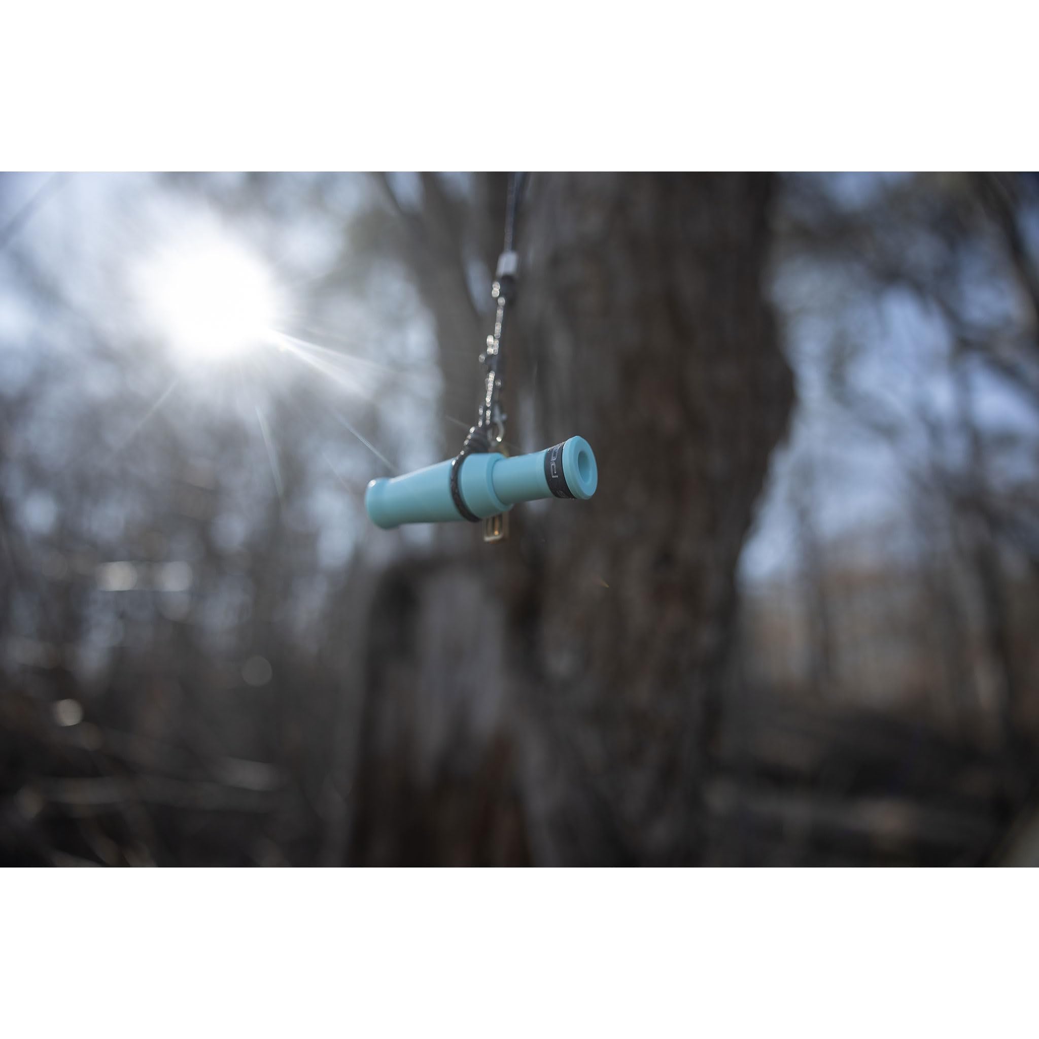 Power Calls Teal Call in-hand demonstrates ergonomic, user-friendly handling.