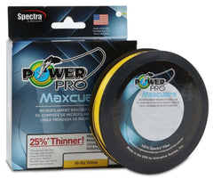 Power Pro MaxCuatro 40lb 300yd Hi-Vis Yellow fishing line for easy visibility and casting accuracy