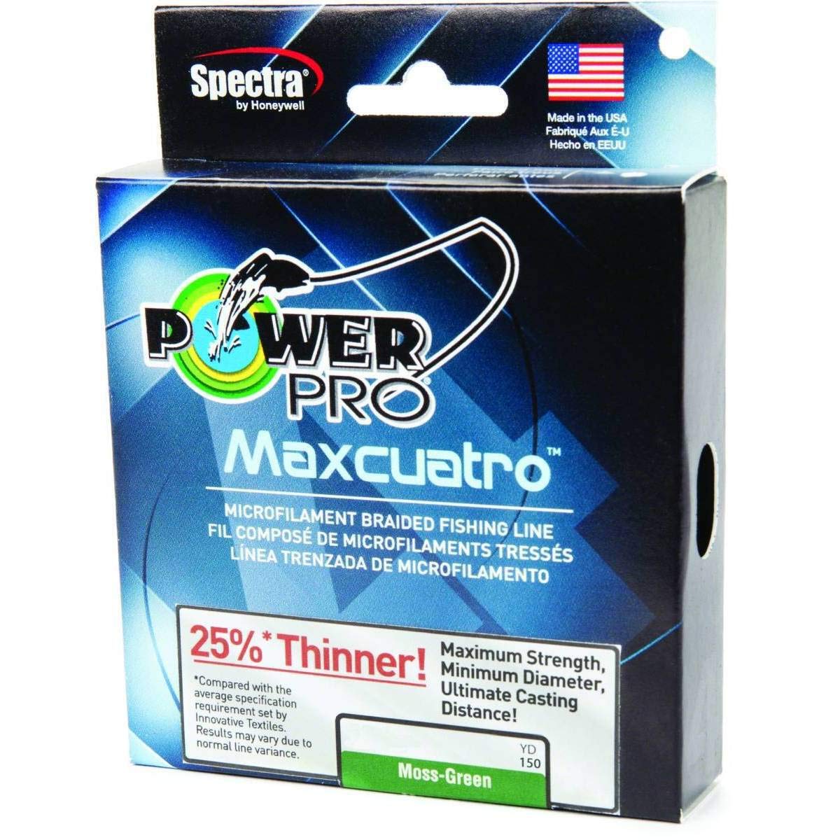 PowerPro MaxCuatro 65 lb braided line in use showing accurate casting and line tracking
