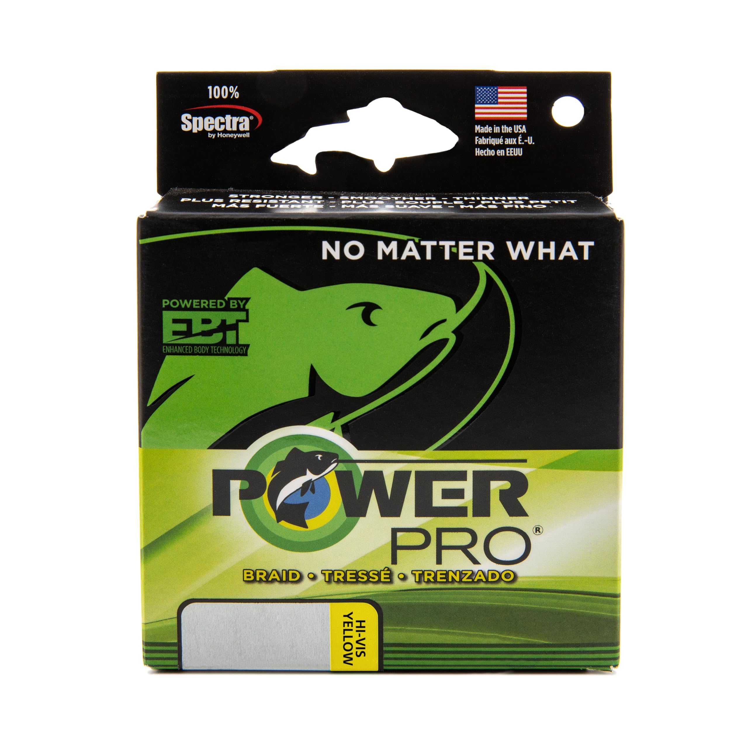 Power Pro Spectra braided line close-up shows abrasion resistance and round profile for sensitive feel