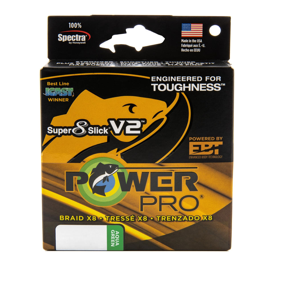 Power Pro SSV2 1500 yd aqua green spool for long casts and smooth line handling