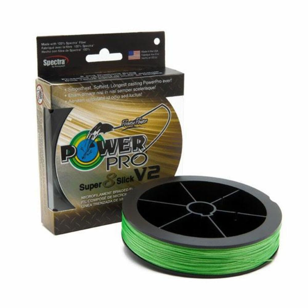 Power Pro SSV2 moss green line in action with lure