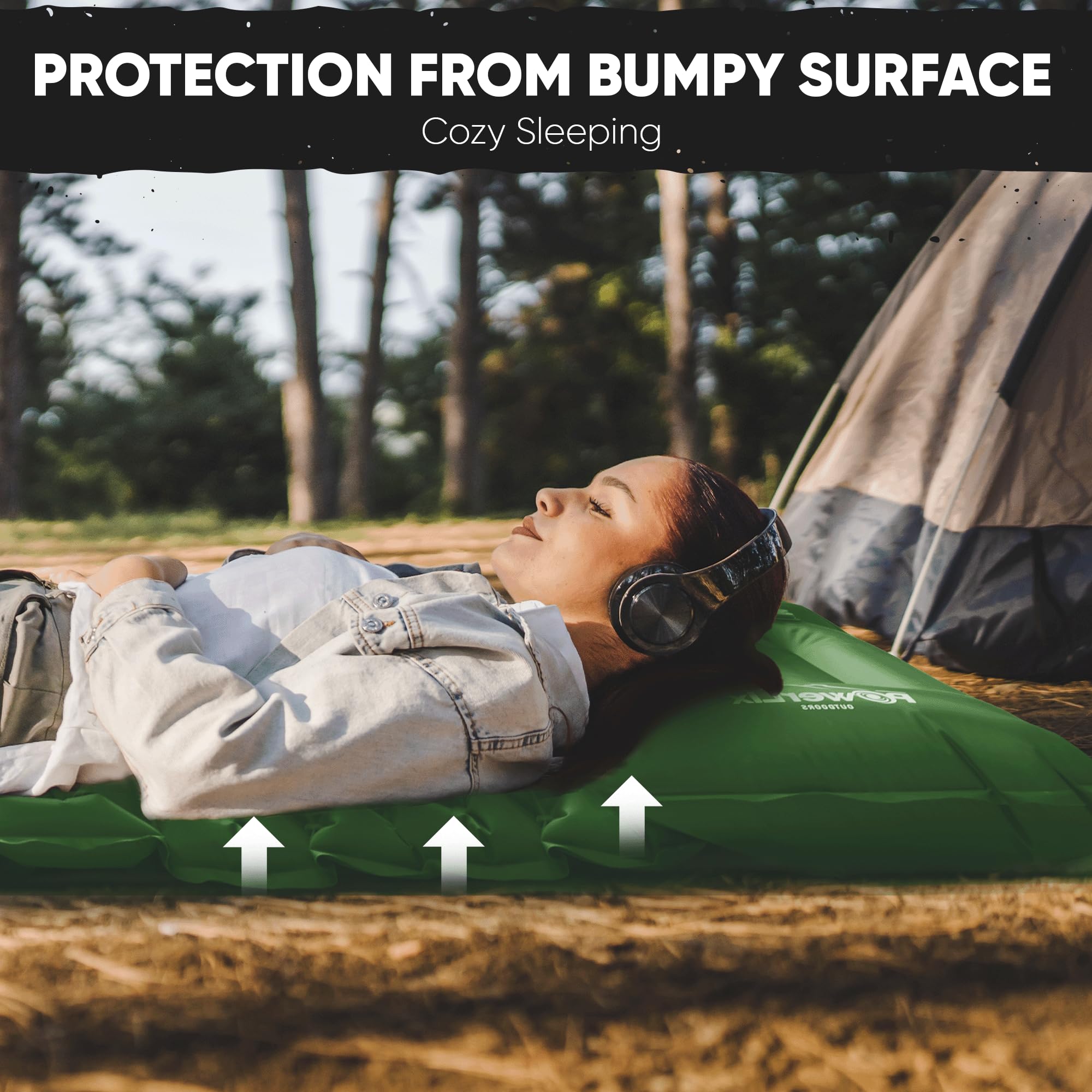 POWERLIX 2-person camping mat fits tents for family trips.