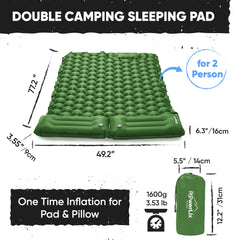 POWERLIX foot pump inflates quickly, saving breath during campsite setup.