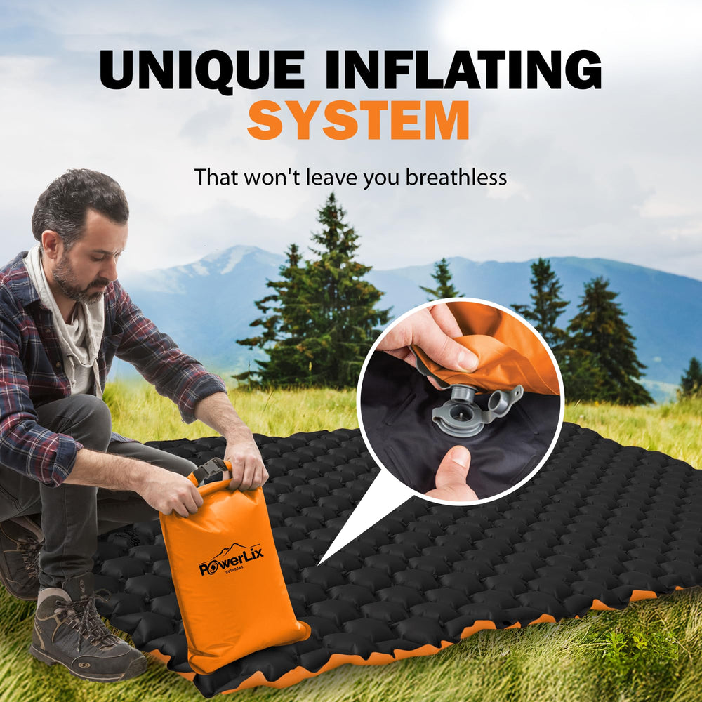 POWERLIX Inflating bag enables hands-free inflation.