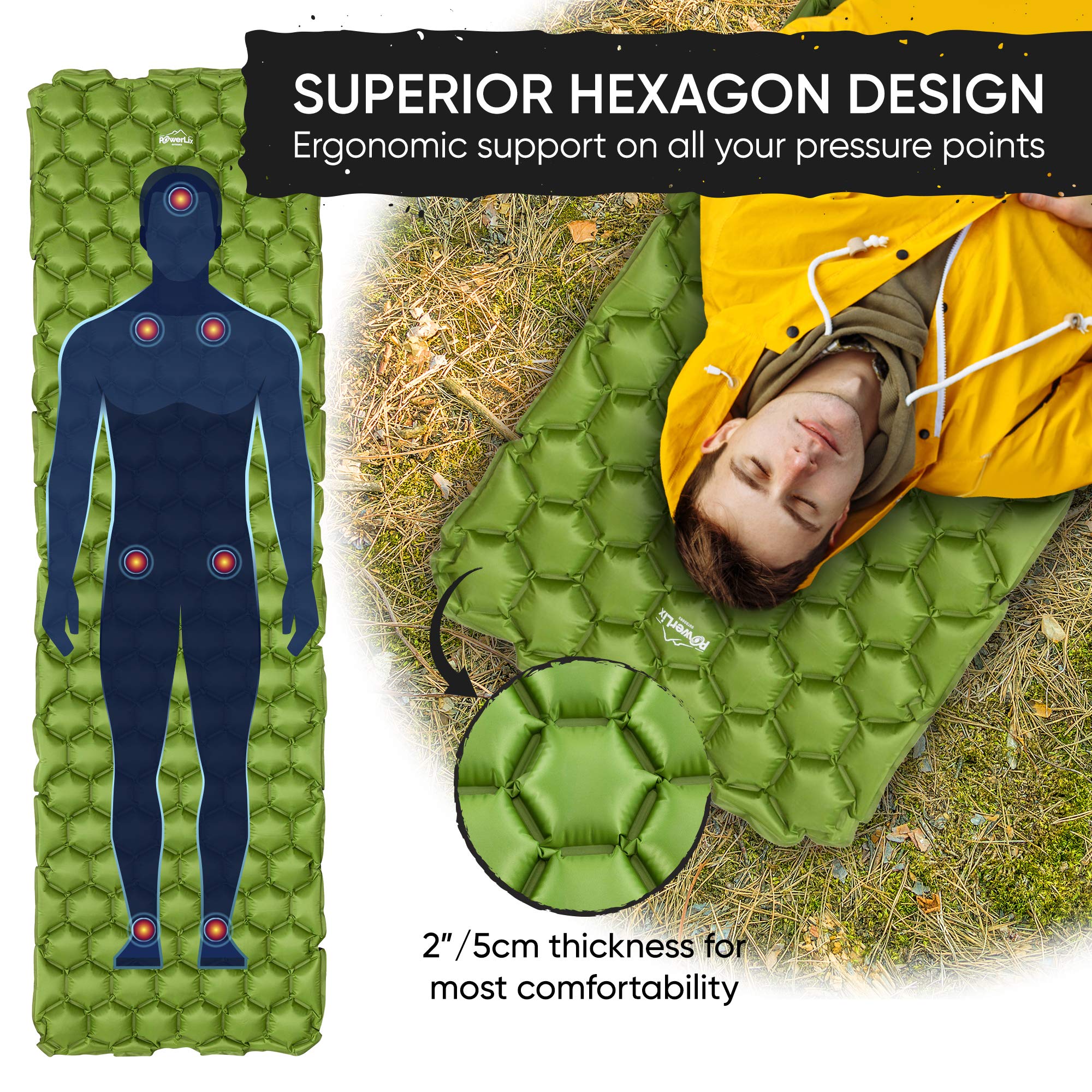 POWERLIX pad with storage bag and repair kits ready for outdoors
