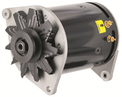 Powermaster PowerGEN Ford swing mount with lamp term and step pulley for 3/8 belt, enhances 12V setups.