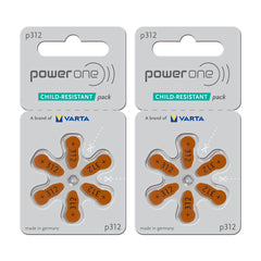 PowerOne Size 312 2-Pack unboxing: reliable power for daily hearing devices.