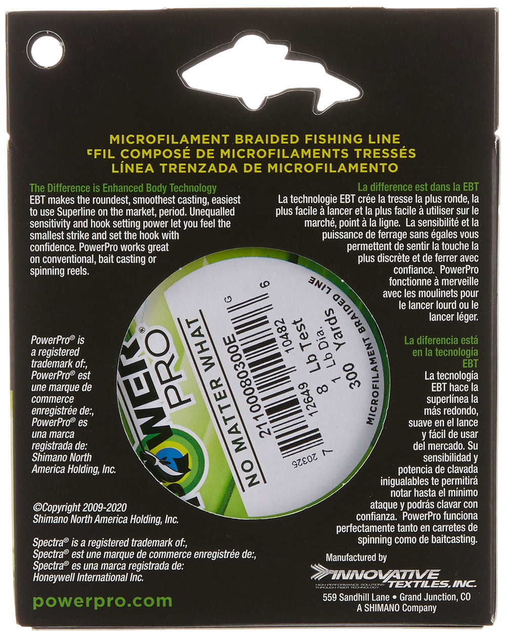 PowerPro Spectra fiber line shows abrasion resistance for tough cover and longer trips.