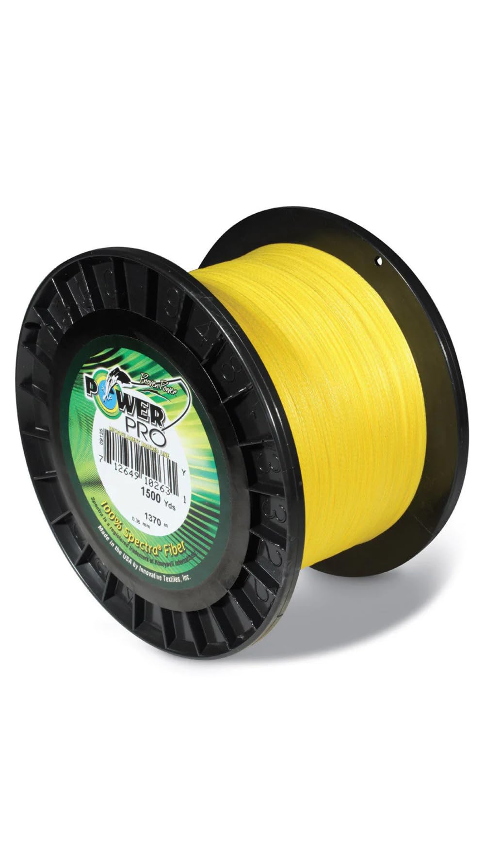 PowerPro Spectra braided line closeup texture; abrasion resistance for tough cover