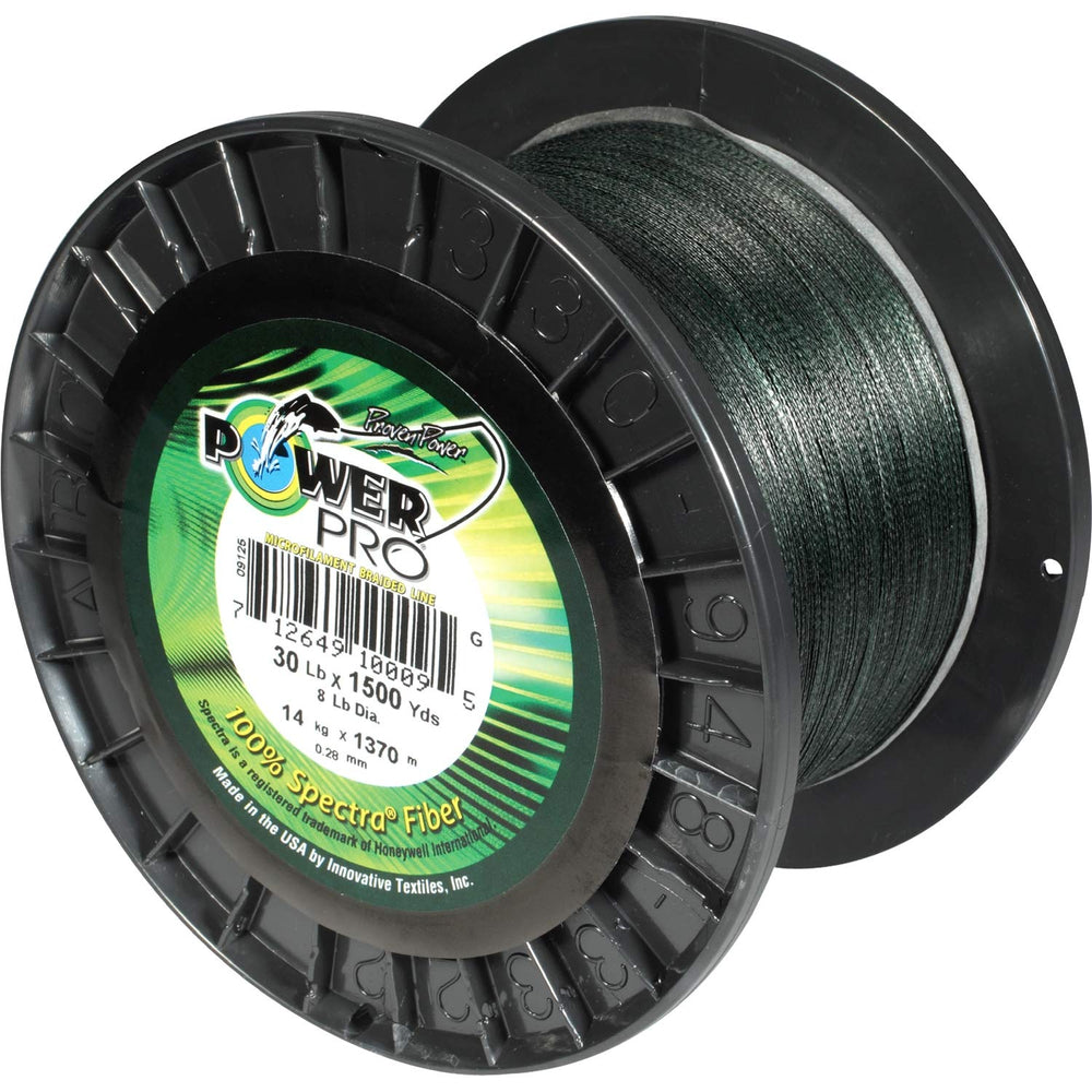 POWERPRO Spectra Fiber Braided Fishing Line Moss Green 1500 yd 65 lb