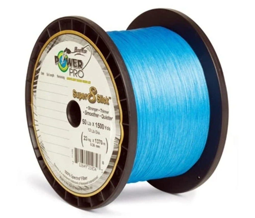 PowerPro SSV2 blue braided line, high sensitivity with abrasion resistance for anglers