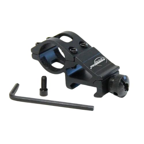 PowerTac Slim Off Set Mount's slim 20mm width fits CR123A flashlights.