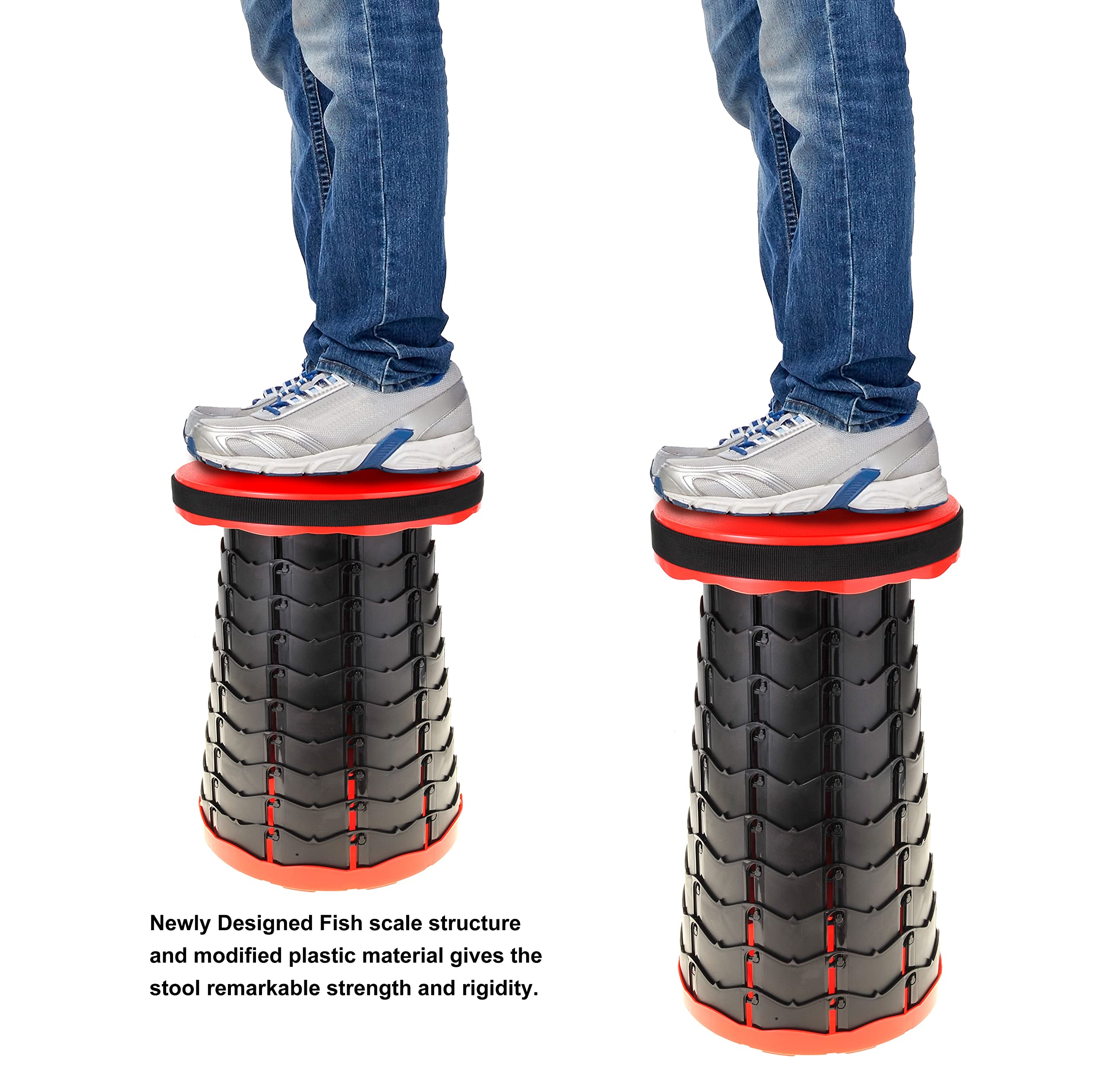 PowerTRC collapsible stool ideal for fishing trips.