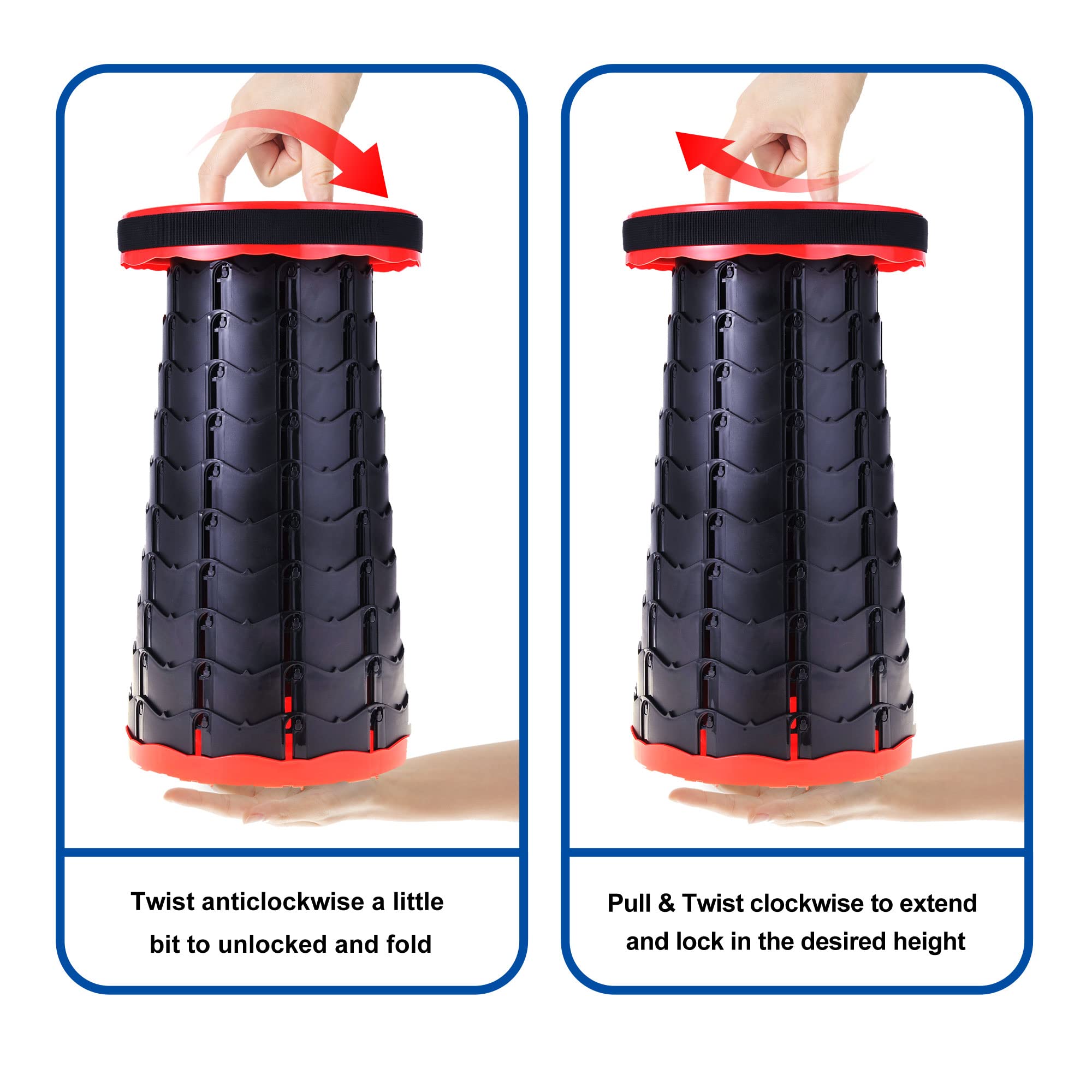 PowerTRC collapsible stool made with non-toxic materials.