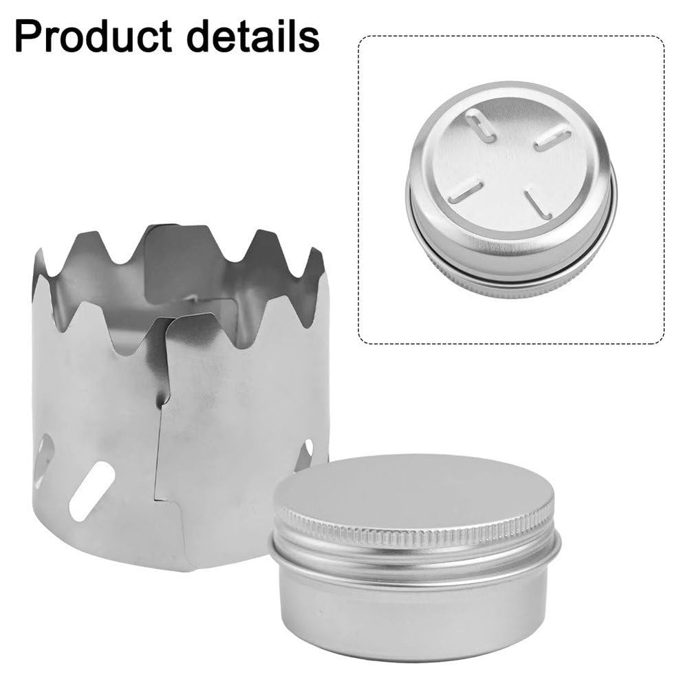 PP SUPM alcohol stove with fire cover ready for quick outdoor meals.