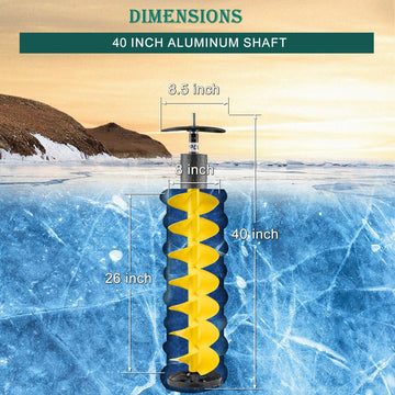 PPOLB center point blade ensures stable, precise drilling through ice.