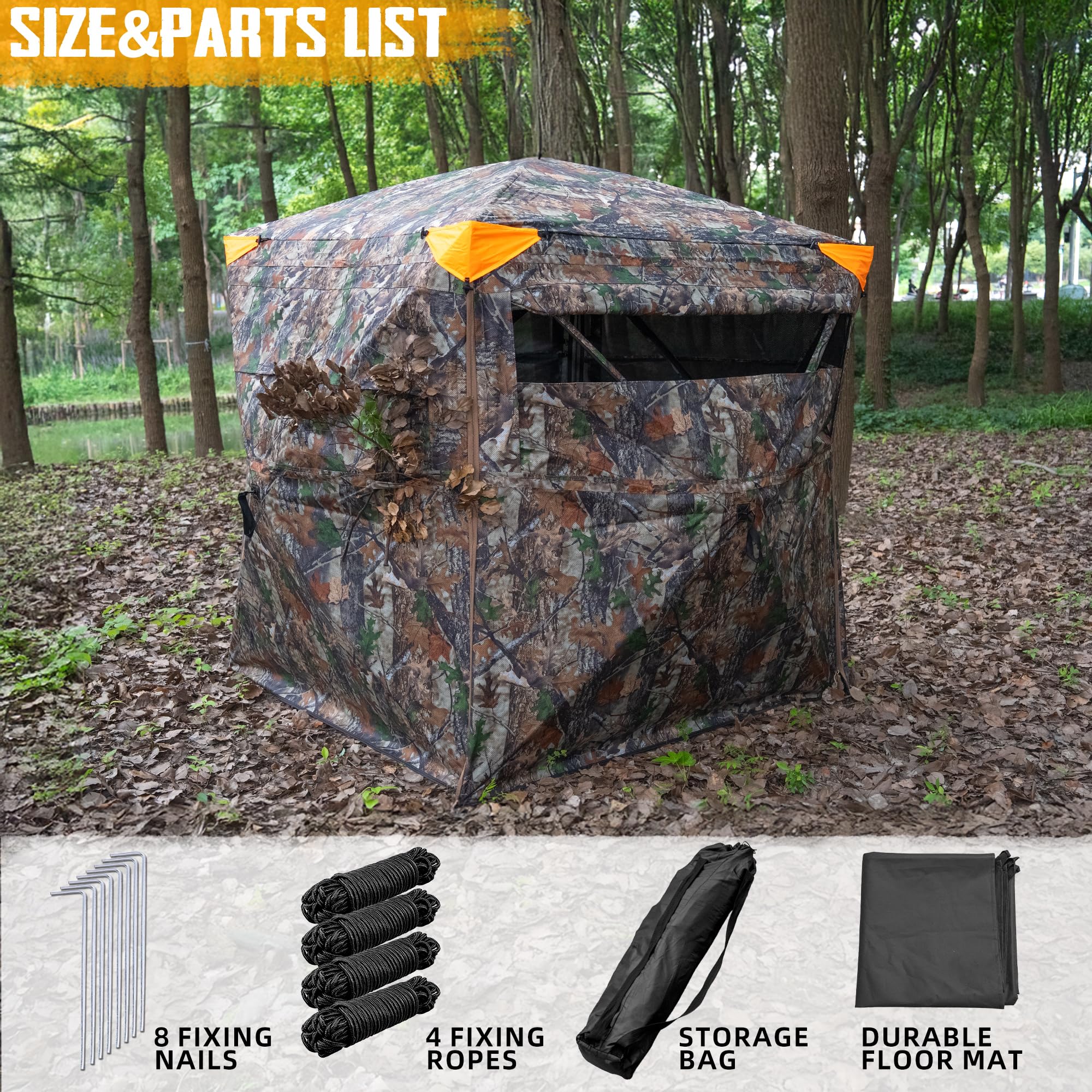 PPOLB hunting blind camouflage pattern blends into surroundings