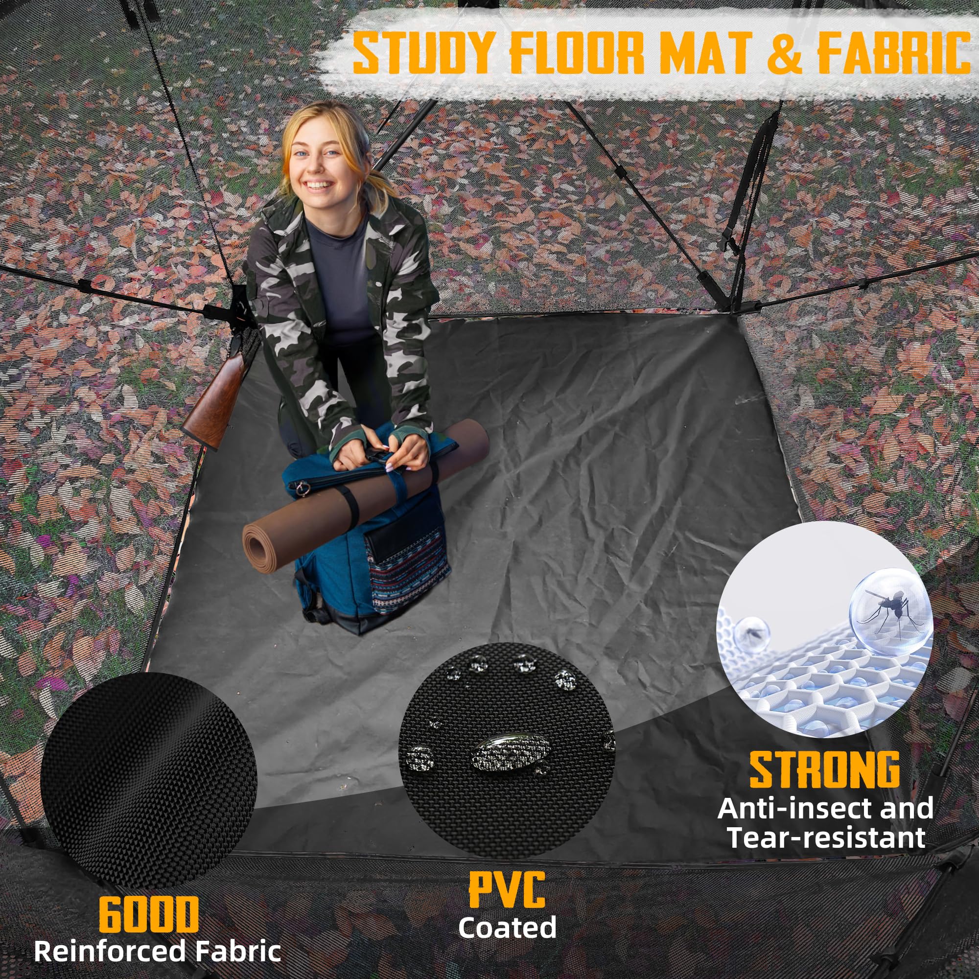 PPOLB hunting blind floor mat 58in for stable footing