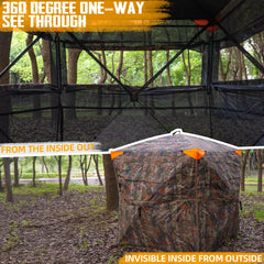 PPOLB hunting blind with noiseless zippers for stealthy entry
