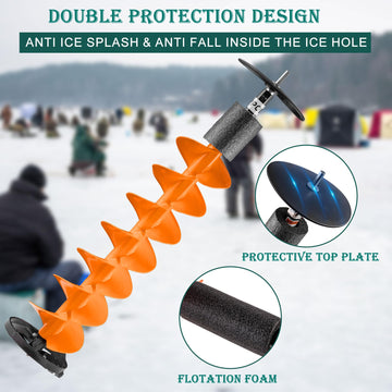 PPOLB Ice Auger Bit 40 inch aluminum shaft delivers strength with light weight.