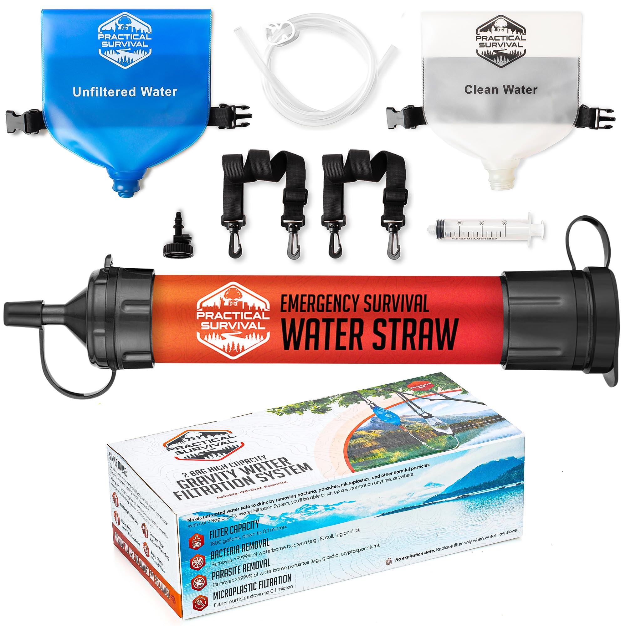 Practical Survival connectors enabling versatile, bottle-compatible filtration.