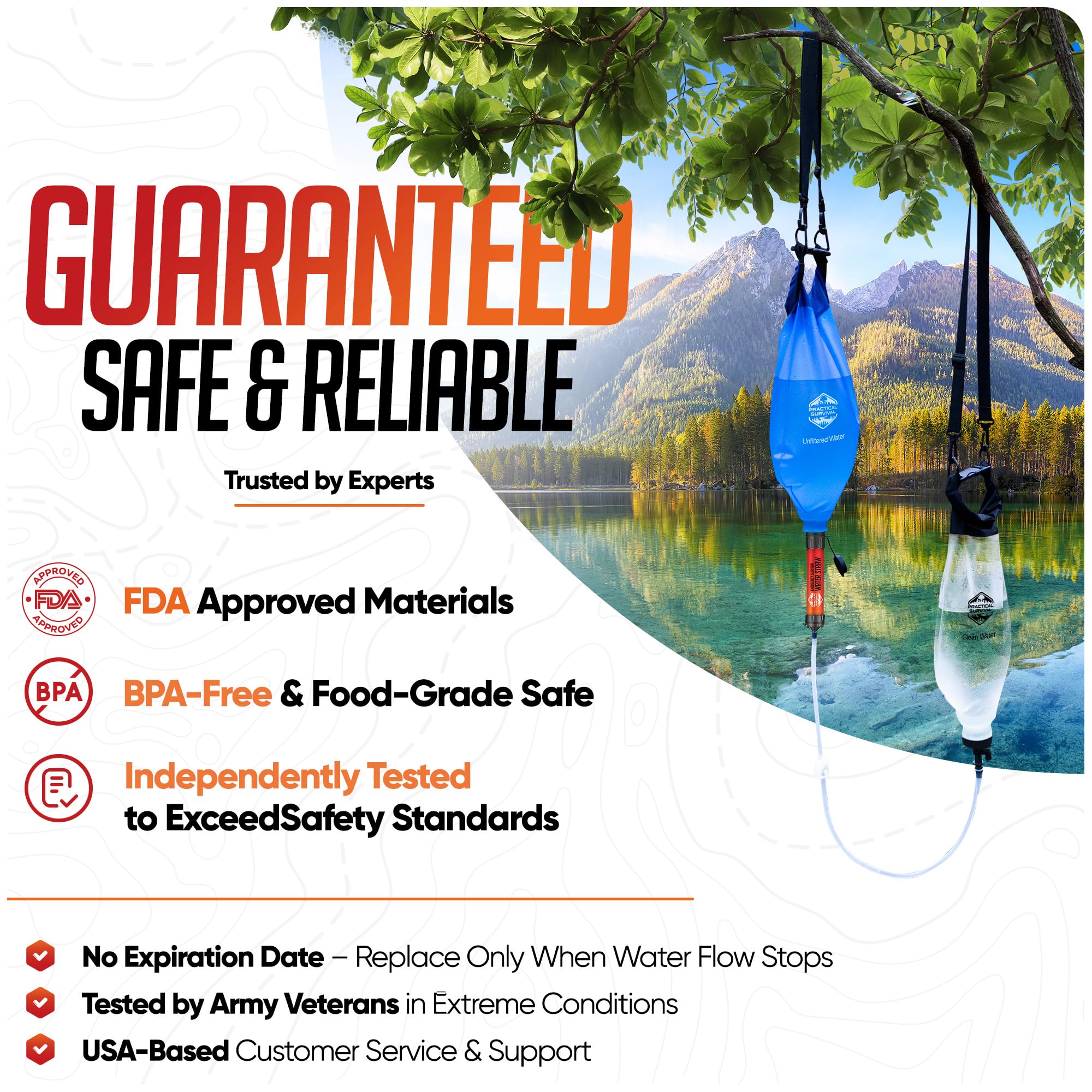 Practical Survival filter cleaning plunger for maintenance.