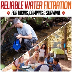 Practical Survival filtration kit carry bag for travel.