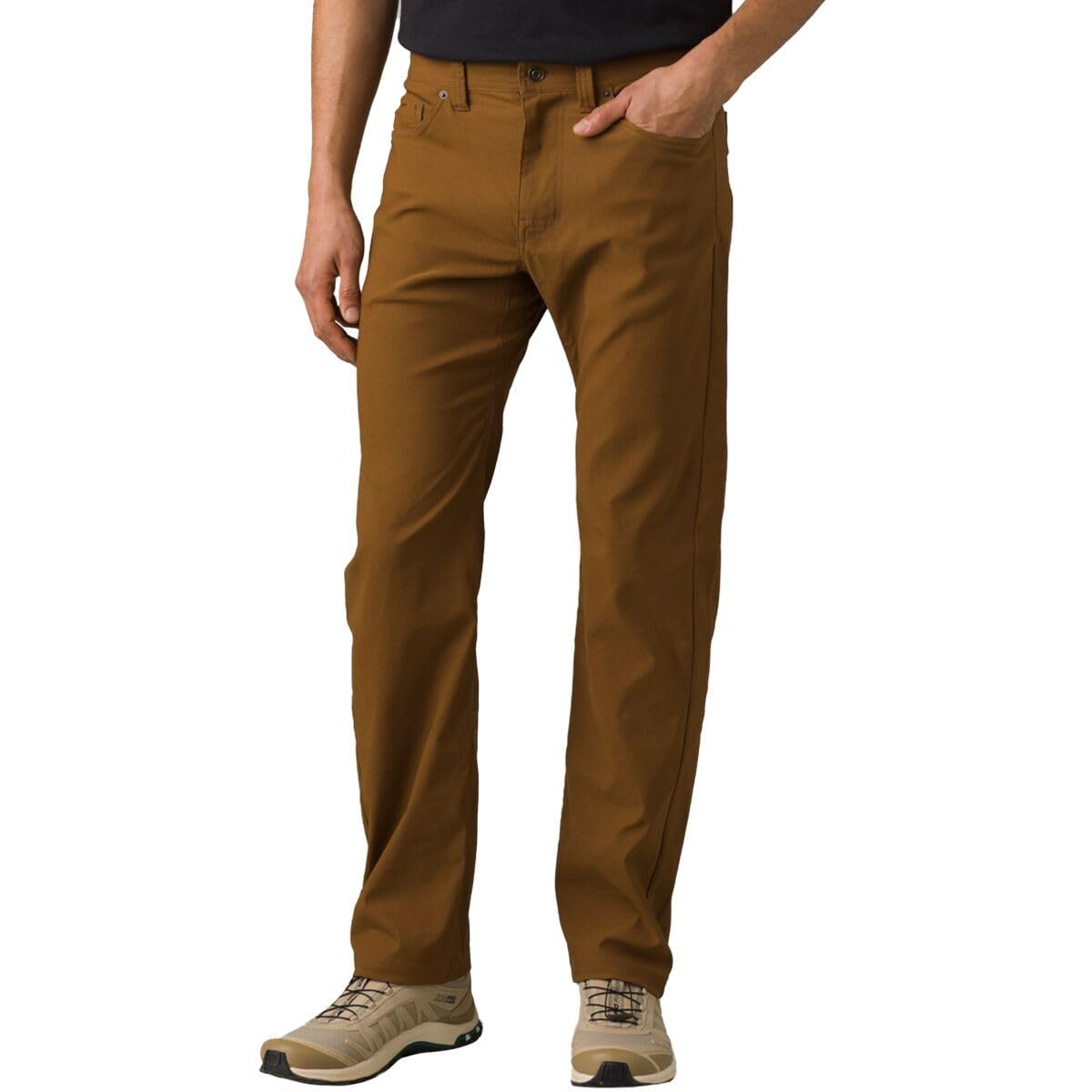 Prana Brion Pants II with abrasion-resistant fabric and PFAS-free DWR for wet conditions.