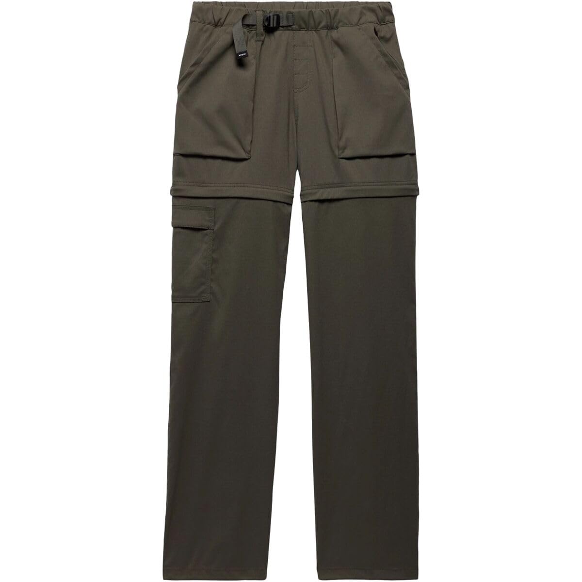 prAna Halle Convertible Pants Spruce removable-legs feature demonstrated for quick conversion.
