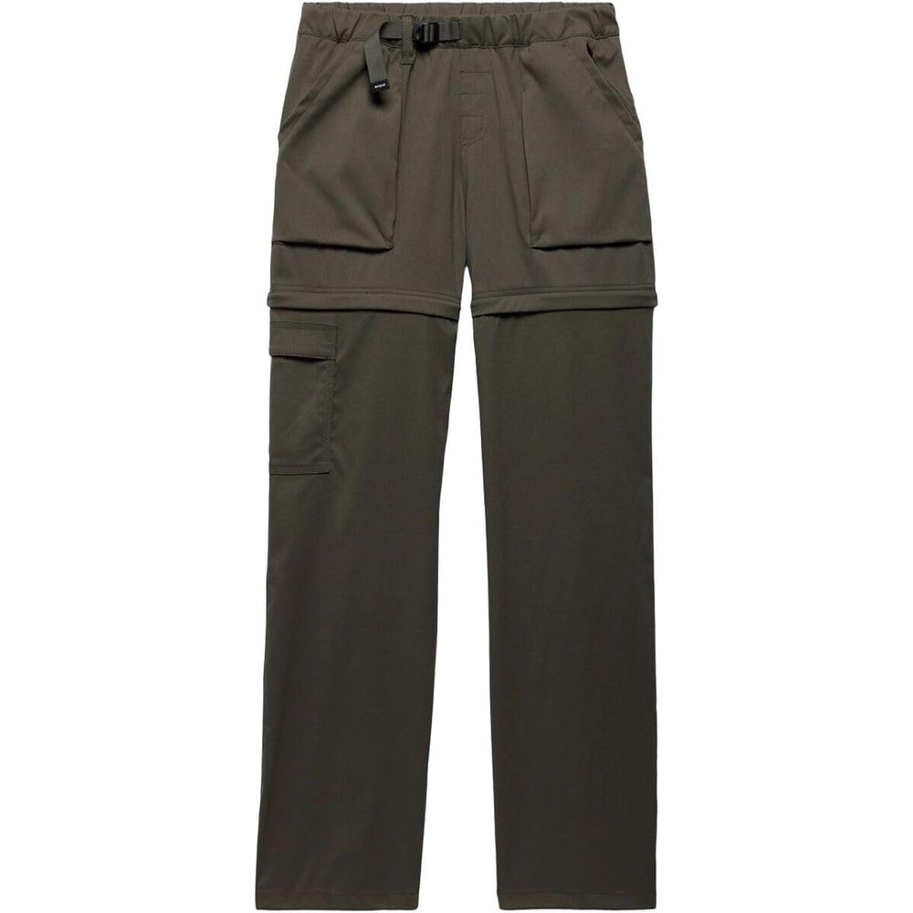 prAna Halle Convertible Pants Spruce removable-legs feature demonstrated for quick conversion.