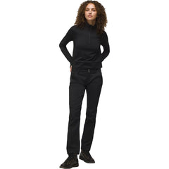 prAna Halle Straight Pant roll-up leg detail demonstrates adjustable length.