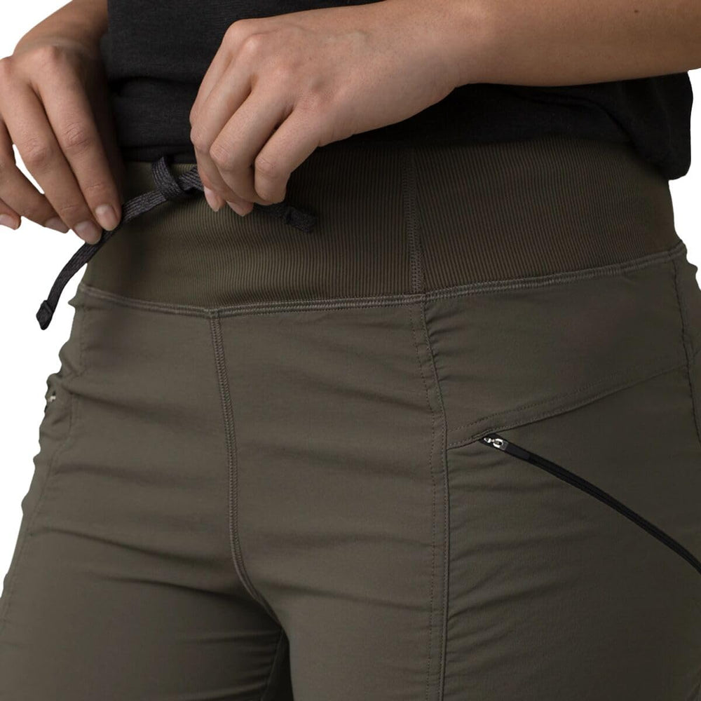 Back view of prAna Koen Pants highlighting the brand logo label and quality construction
