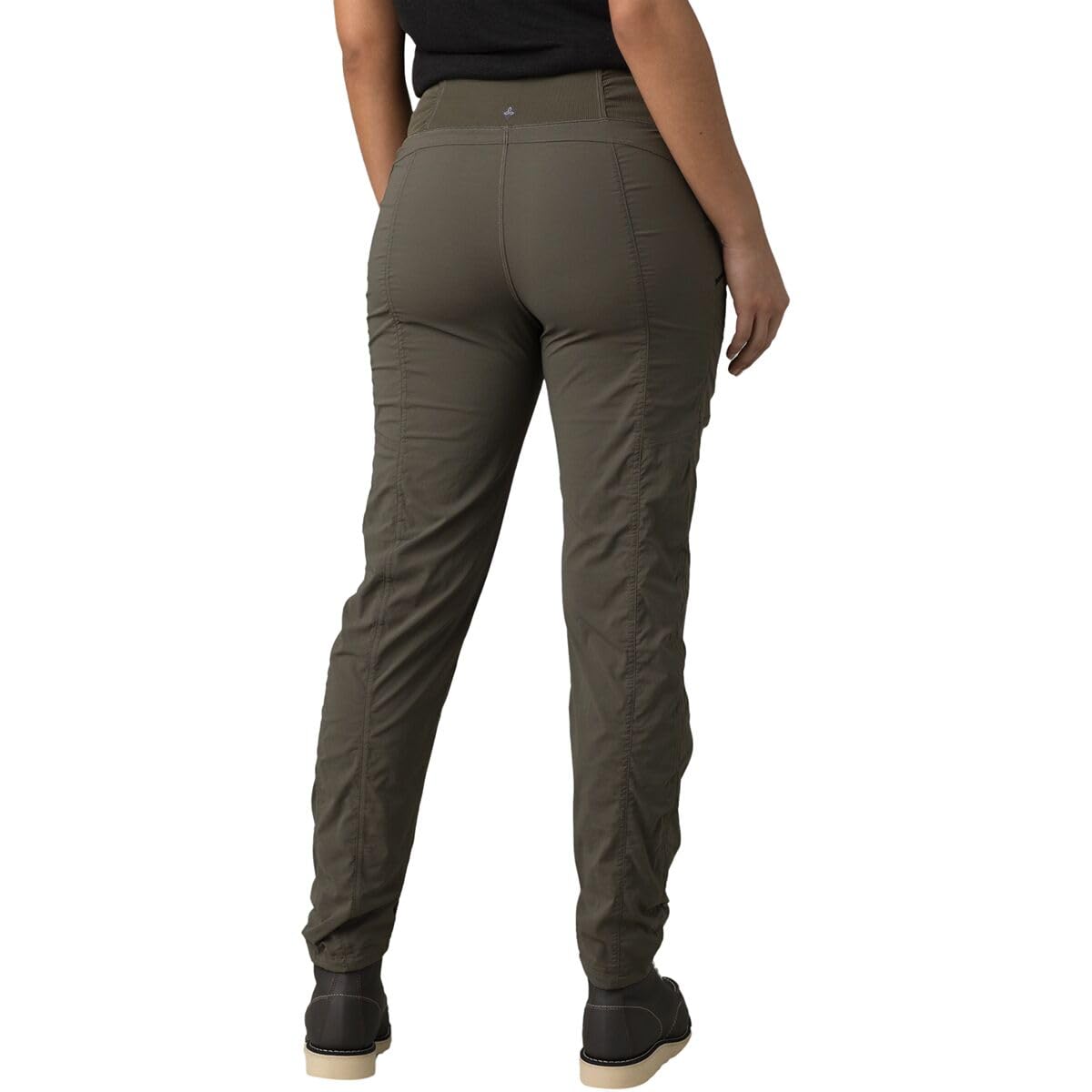 Waistband detail of prAna Koen Pants with knit rib and interior jersey for comfort