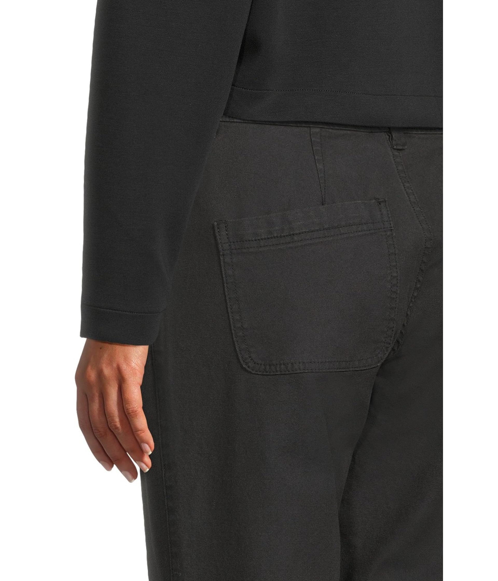 Prana Rock Ridge Chino black waistband closeup with reinforced belt loops for durability