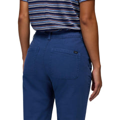 Prana Rock Ridge Chino side view Capulet Blue highlighting straight silhouette.
