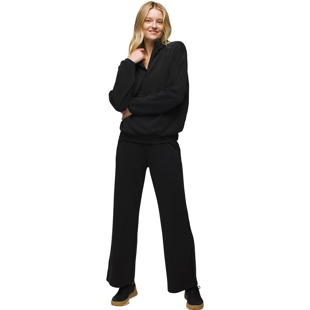 prAna Shea Hot Spell wide leg pants hem detail, elegant fall.